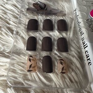 Chic Brown and Beige Press-On Nails